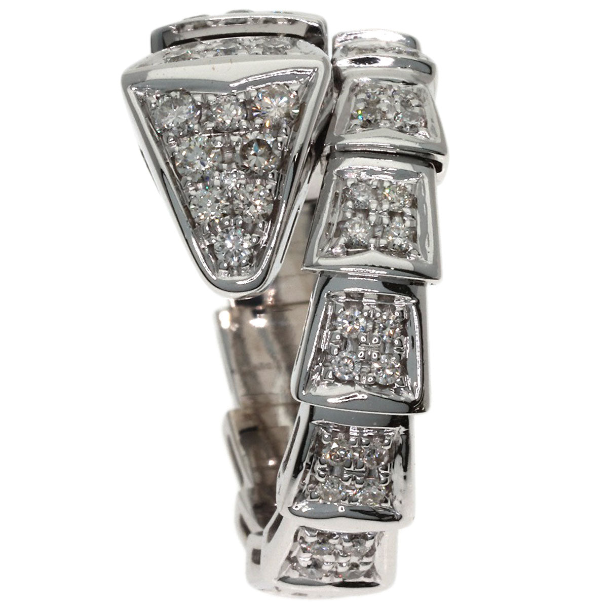 BVLGARI Serpenti Viper Diamond M Ring K18 White Gold Ladies [Used]
