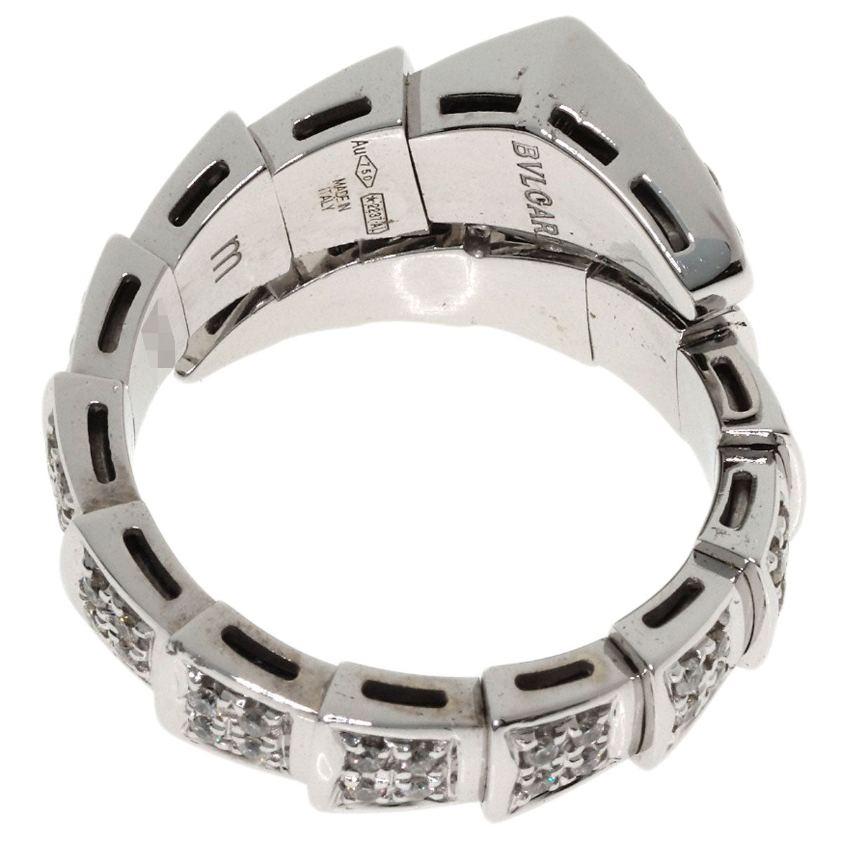 BVLGARI Serpenti Viper Diamond M Ring K18 White Gold Ladies [Used]