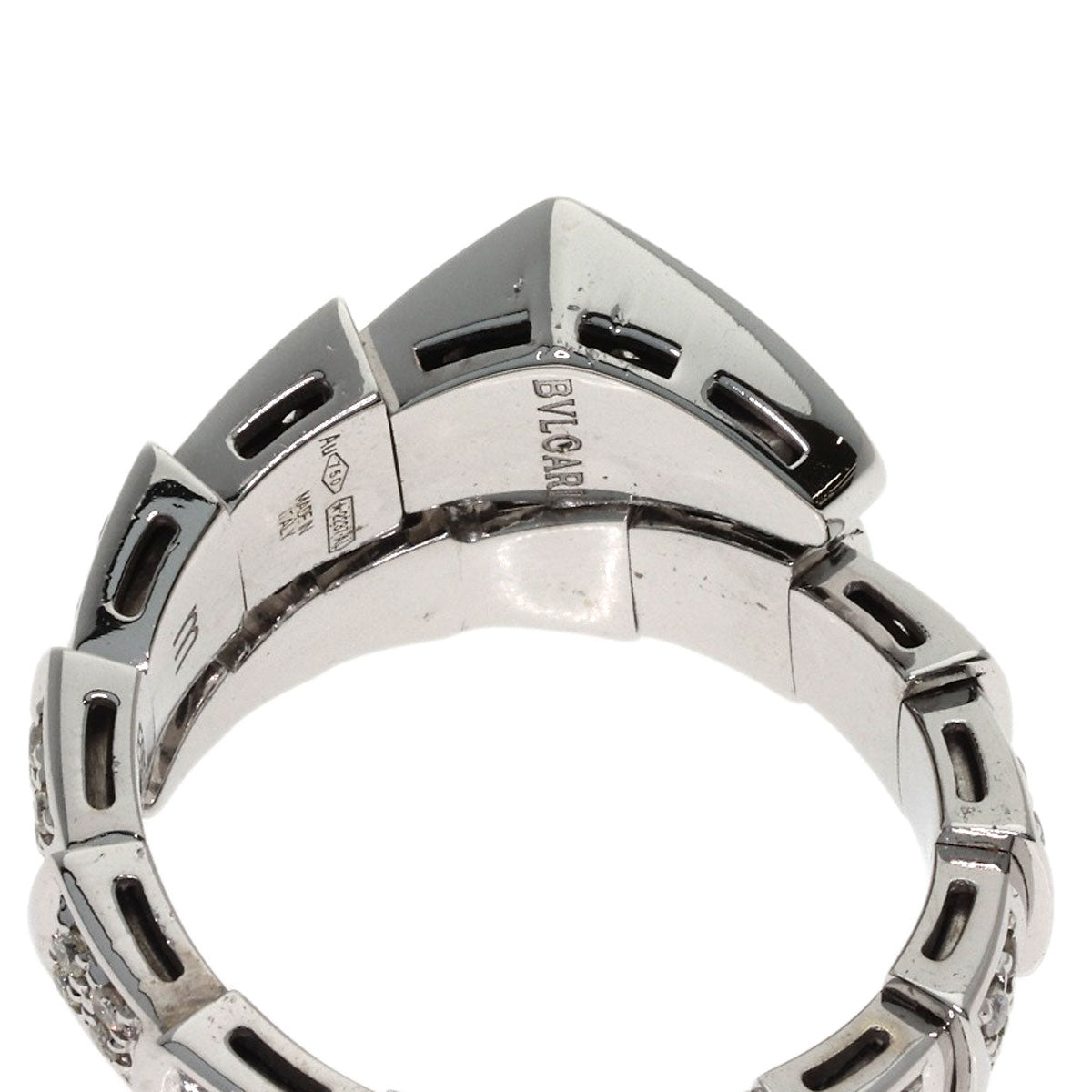BVLGARI Serpenti Viper Diamond M Ring K18 White Gold Ladies [Used]