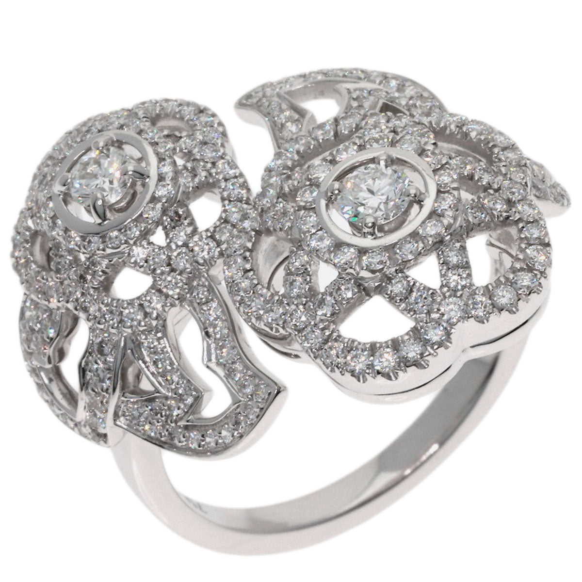 CHANEL Camellia Diamond #53 Ring K18 White Gold Ladies [Used]