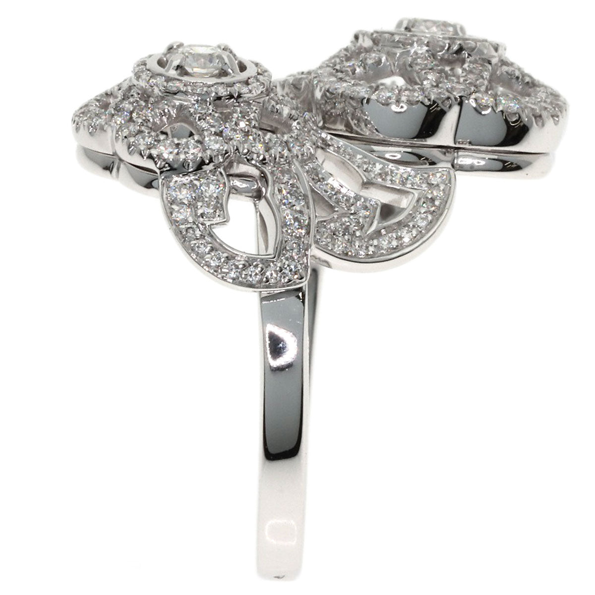 CHANEL Camellia Diamond #53 Ring K18 White Gold Ladies [Used]