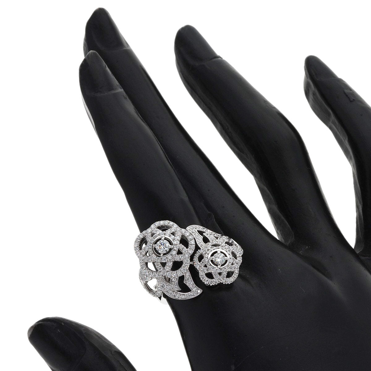 CHANEL Camellia Diamond #53 Ring K18 White Gold Ladies [Used]