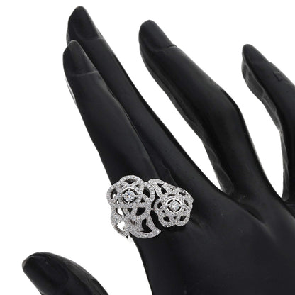 CHANEL Camellia Diamond #53 Ring K18 White Gold Ladies [Used]
