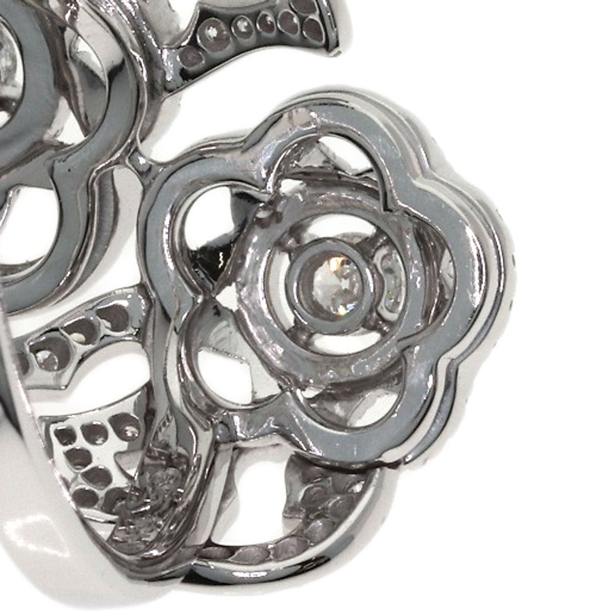 CHANEL Camellia Diamond #53 Ring K18 White Gold Ladies [Used]