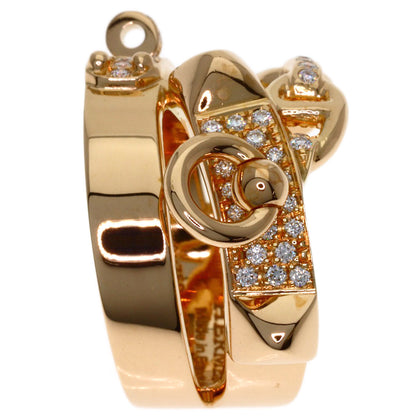 HERMES Alshimi GM Diamond #49 Ring K18 Pink Gold Ladies [Used]