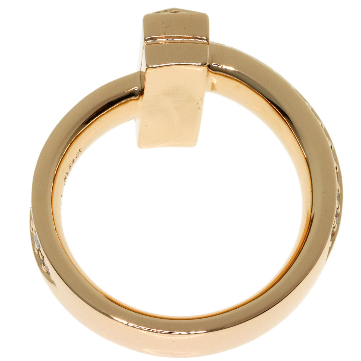 TIFFANY&Co. T-One Diamond Ring K18 Pink Gold Ladies [Used]