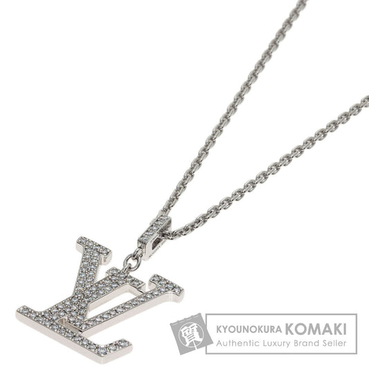 LOUIS VUITTON Pendant GM Diamond Necklace K18 White Gold Ladies [Used]
