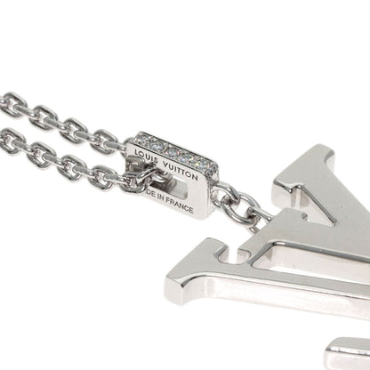 LOUIS VUITTON Pendant GM Diamond Necklace K18 White Gold Ladies [Used]