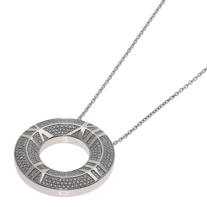 TIFFANY&Co. Atlas X Closed Circle Diamond Necklace K18 White Gold Ladies [Used]