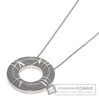 TIFFANY&Co. Atlas X Closed Circle Diamond Necklace K18 White Gold Ladies [Used]