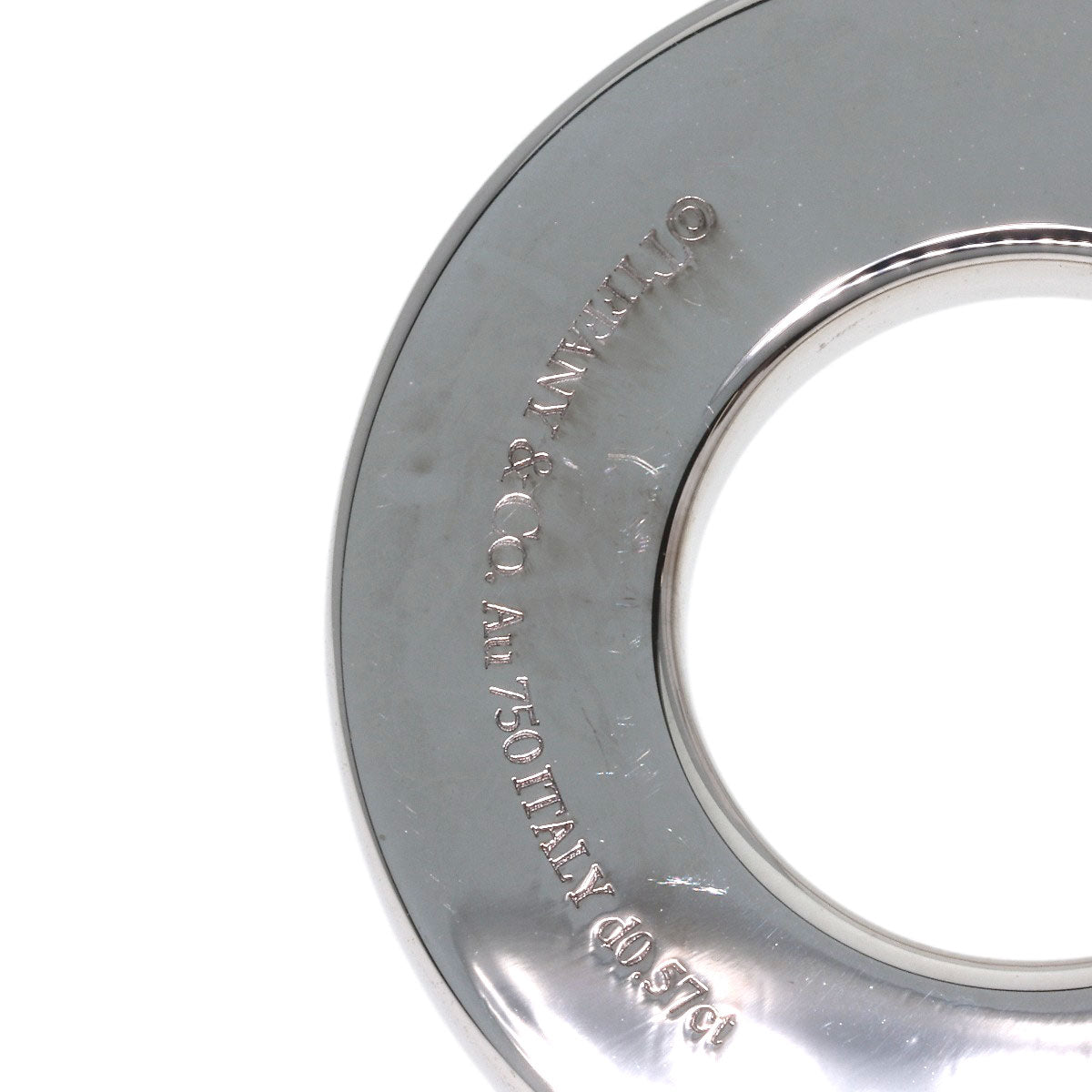 TIFFANY&Co. Atlas X Closed Circle Diamond Necklace K18 White Gold Ladies [Used]