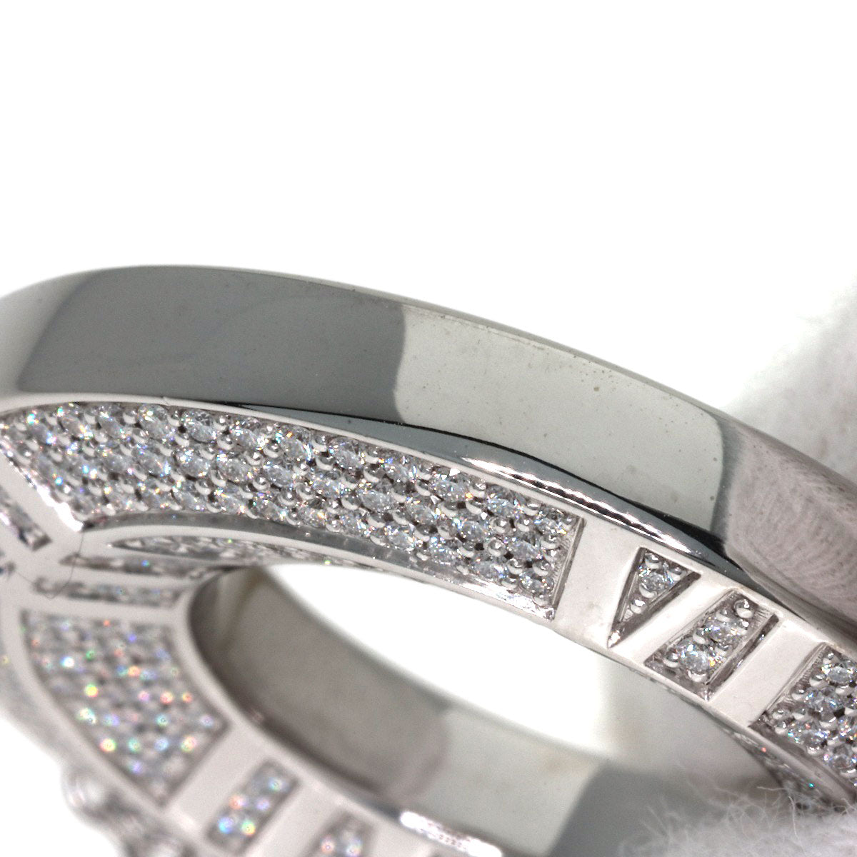 TIFFANY&Co. Atlas X Closed Circle Diamond Necklace K18 White Gold Ladies [Used]