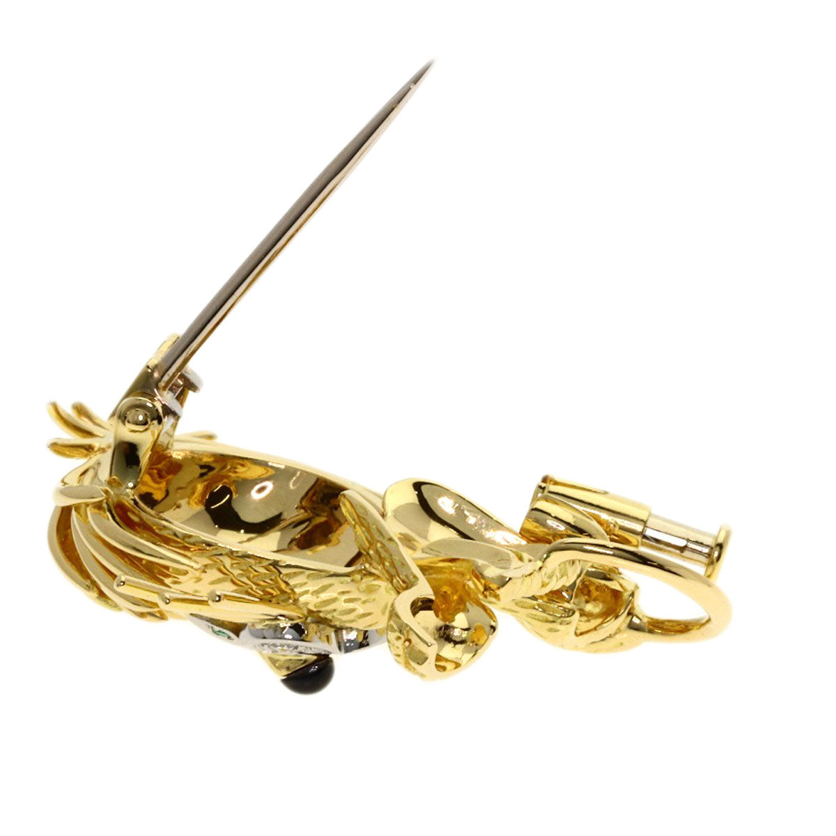 Van Cleef & Arpels Lucky Animals Lion Motif Brooch K18 Yellow Gold Ladies [Used]