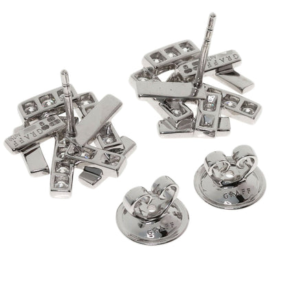 GRAFF Thread Diamond earring K18 White Gold Ladies [Used]