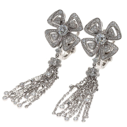 BVLGARI Fiorever Diamond earring K18 White Gold Ladies [Used]