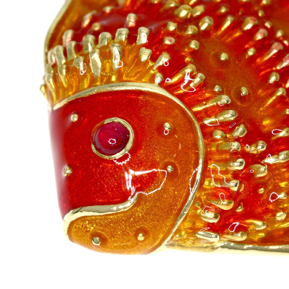 TIFFANY&Co. Fish motif Brooch K18 Yellow Gold Ladies [Used]
