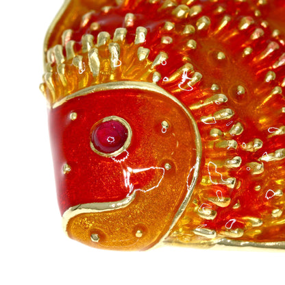 TIFFANY&Co. Fish motif Brooch K18 Yellow Gold Ladies [Used]