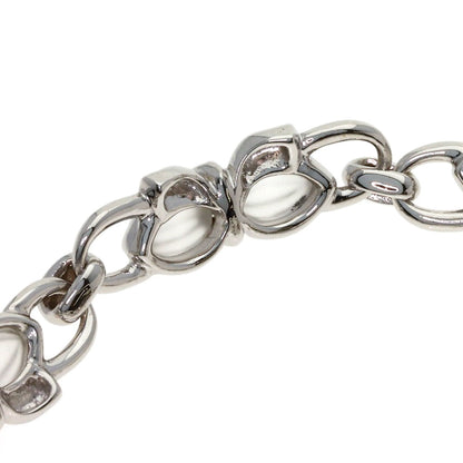 Boucheron Ribbon motif Quartz Diamond Bracelet K18 White Gold Ladies [Used]