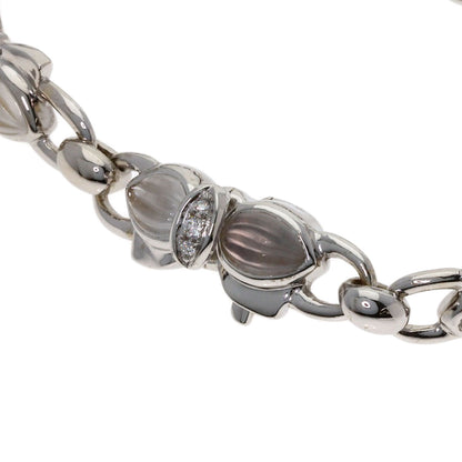 Boucheron Ribbon motif Quartz Diamond Bracelet K18 White Gold Ladies [Used]