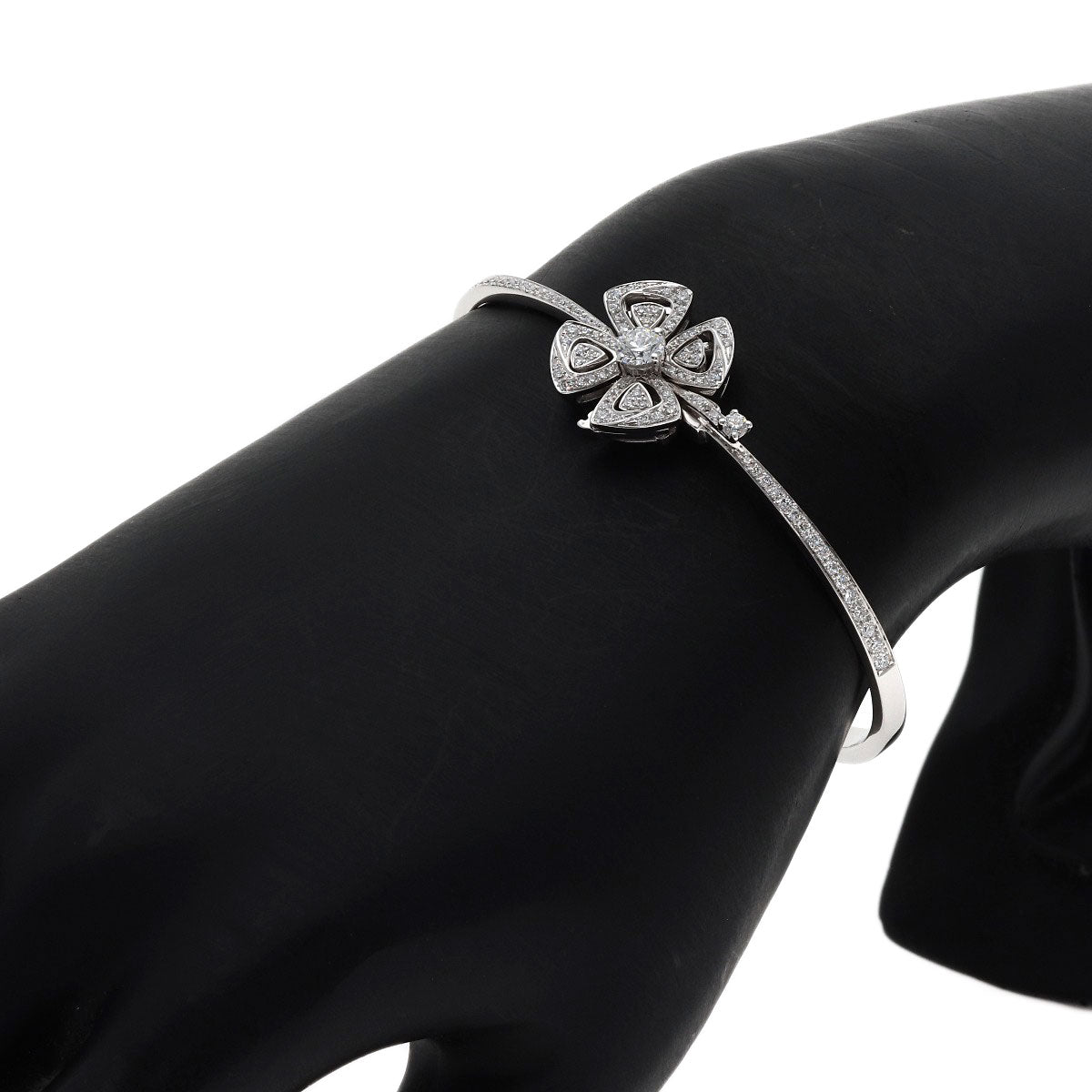 BVLGARI Fiorever Diamond S Bracelet K18 White Gold Ladies [Used]