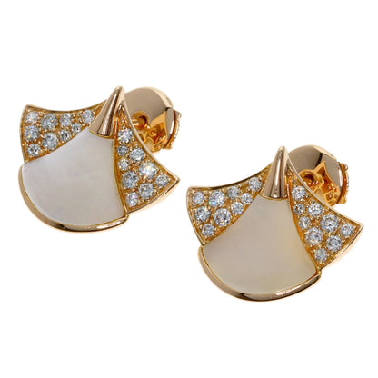 BVLGARI Diva Dream Diamond Shell earring K18 Pink Gold Ladies [Used]