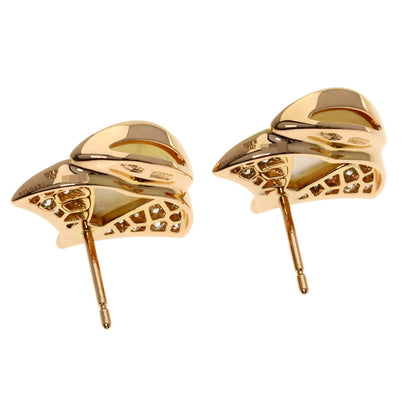 BVLGARI Diva Dream Diamond Shell earring K18 Pink Gold Ladies [Used]
