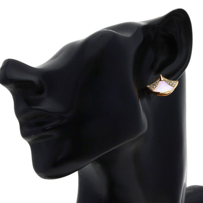 BVLGARI Diva Dream Diamond Shell earring K18 Pink Gold Ladies [Used]