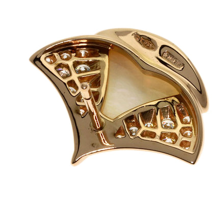 BVLGARI Diva Dream Diamond Shell earring K18 Pink Gold Ladies [Used]
