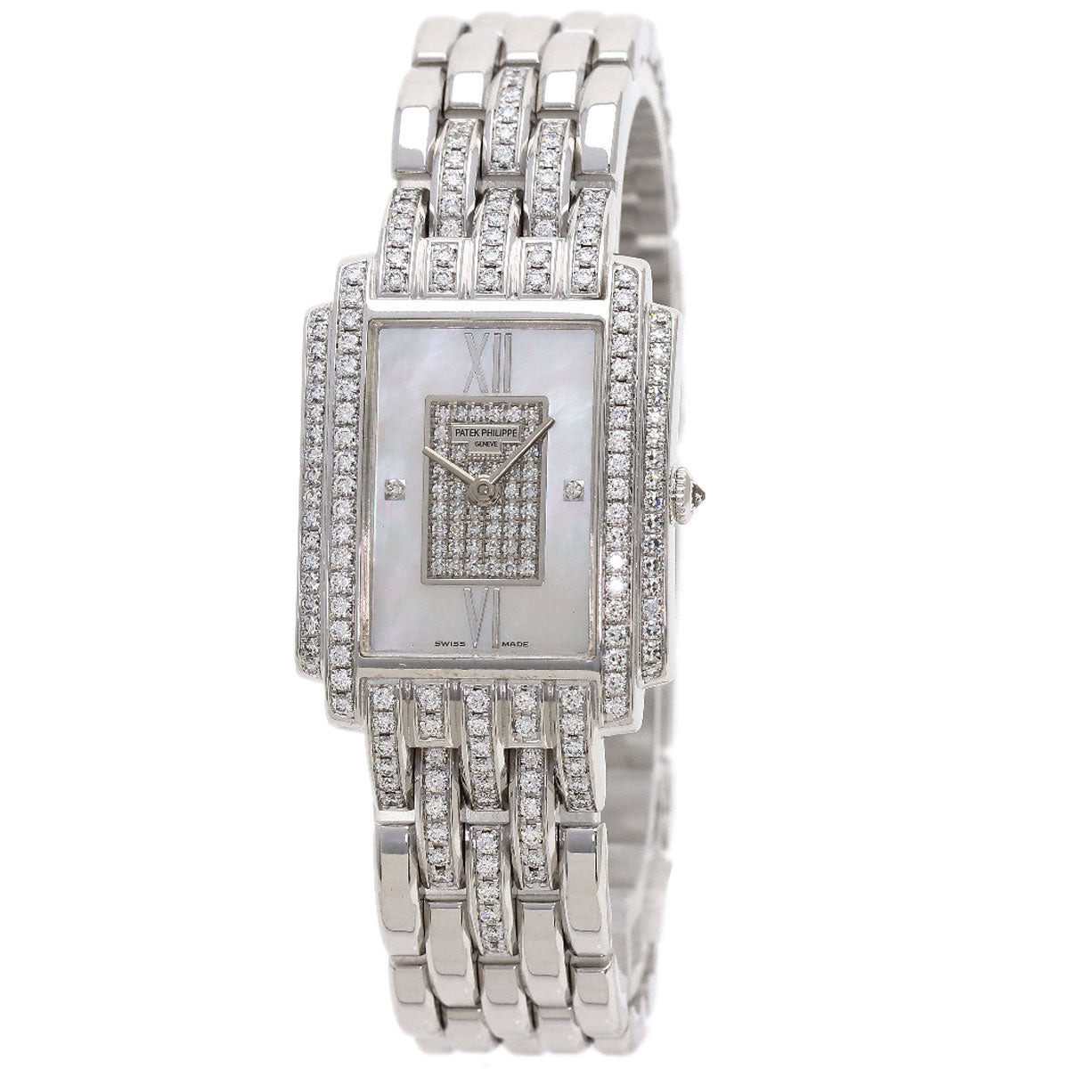 PATEK PHILIPPE Gondolo Diamond Watches 4825/120G K18 White Gold/K18 White Gold Ladies