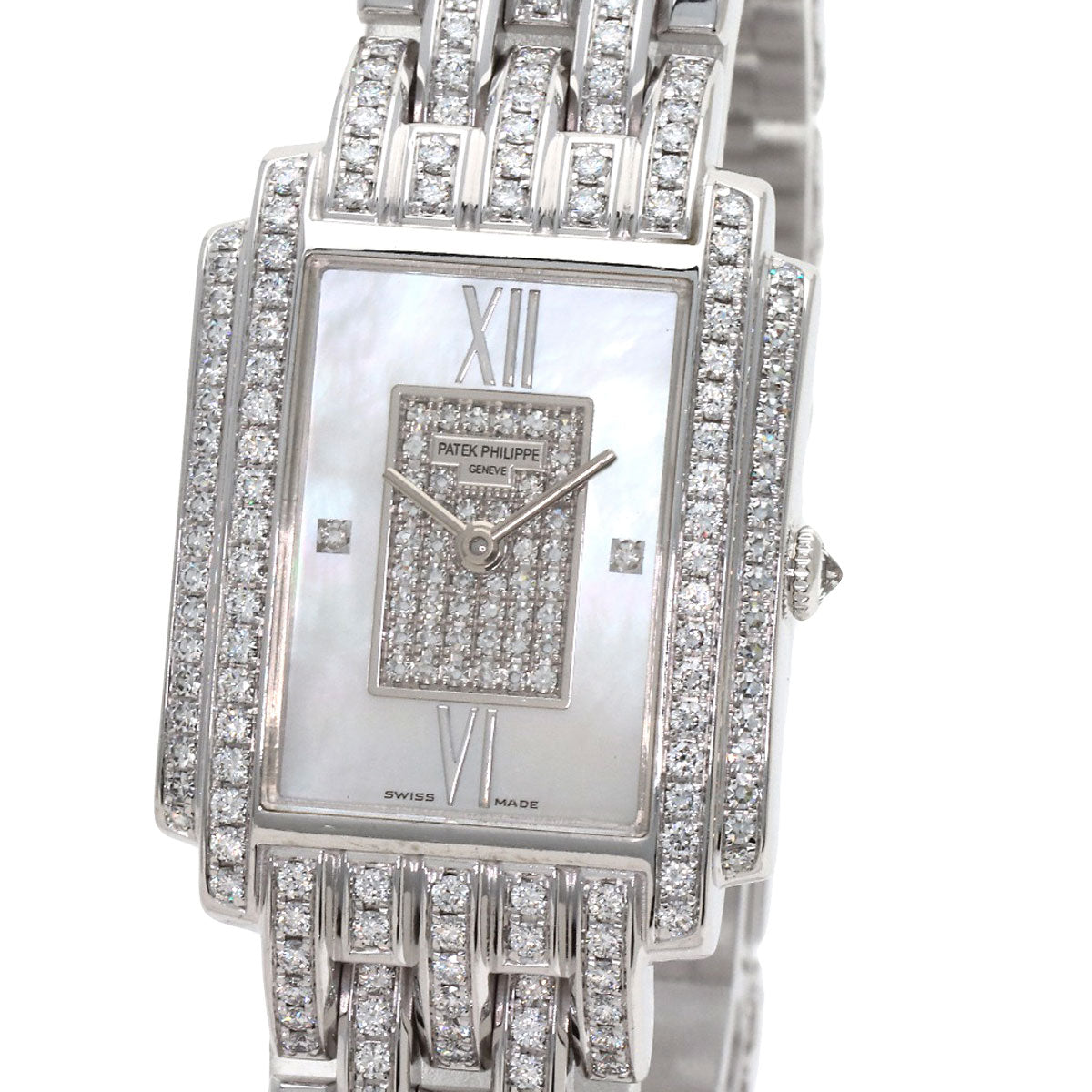 PATEK PHILIPPE Gondolo Diamond Watches 4825/120G K18 White Gold/K18 White Gold Ladies