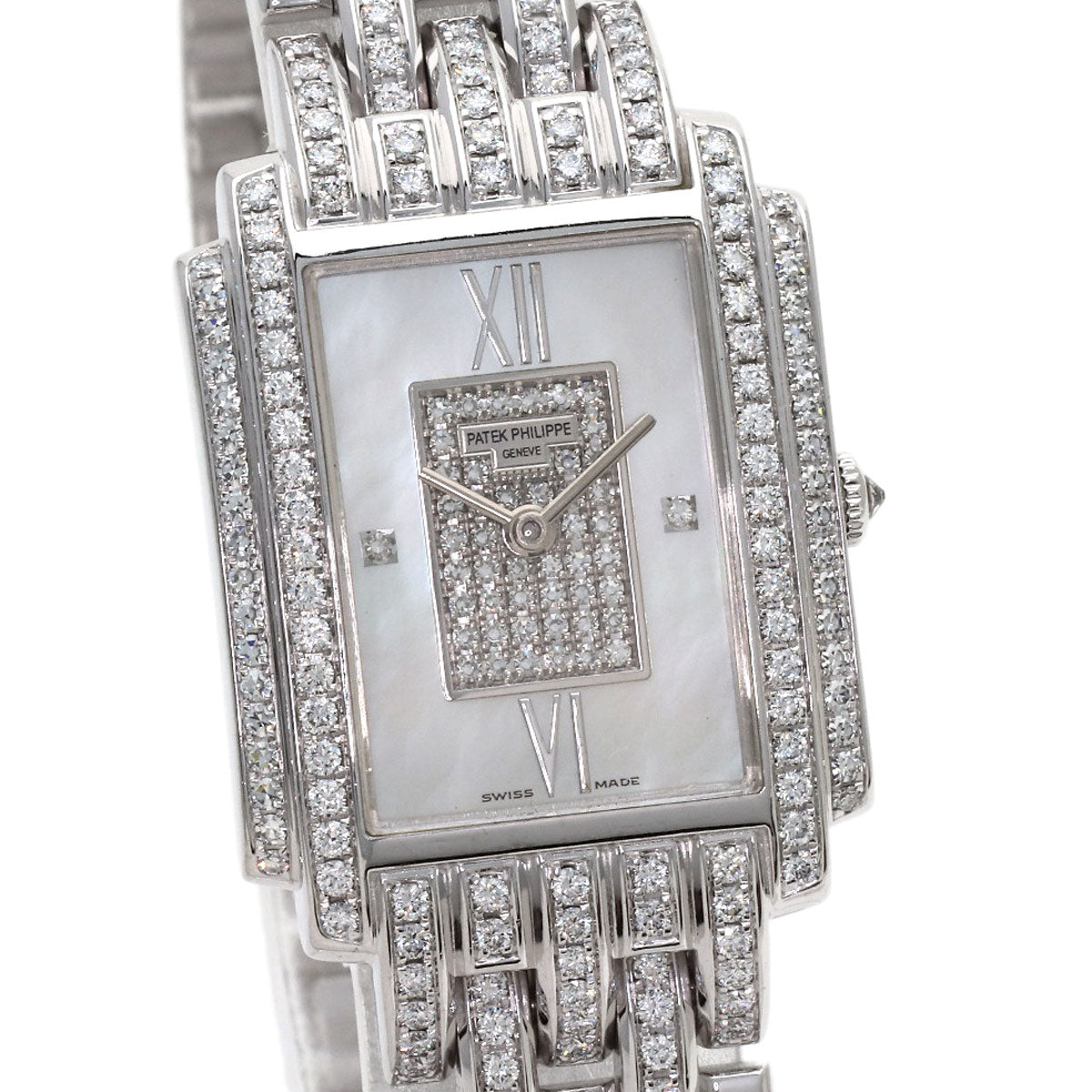 PATEK PHILIPPE Gondolo Diamond Watches 4825/120G K18 White Gold/K18 White Gold Ladies
