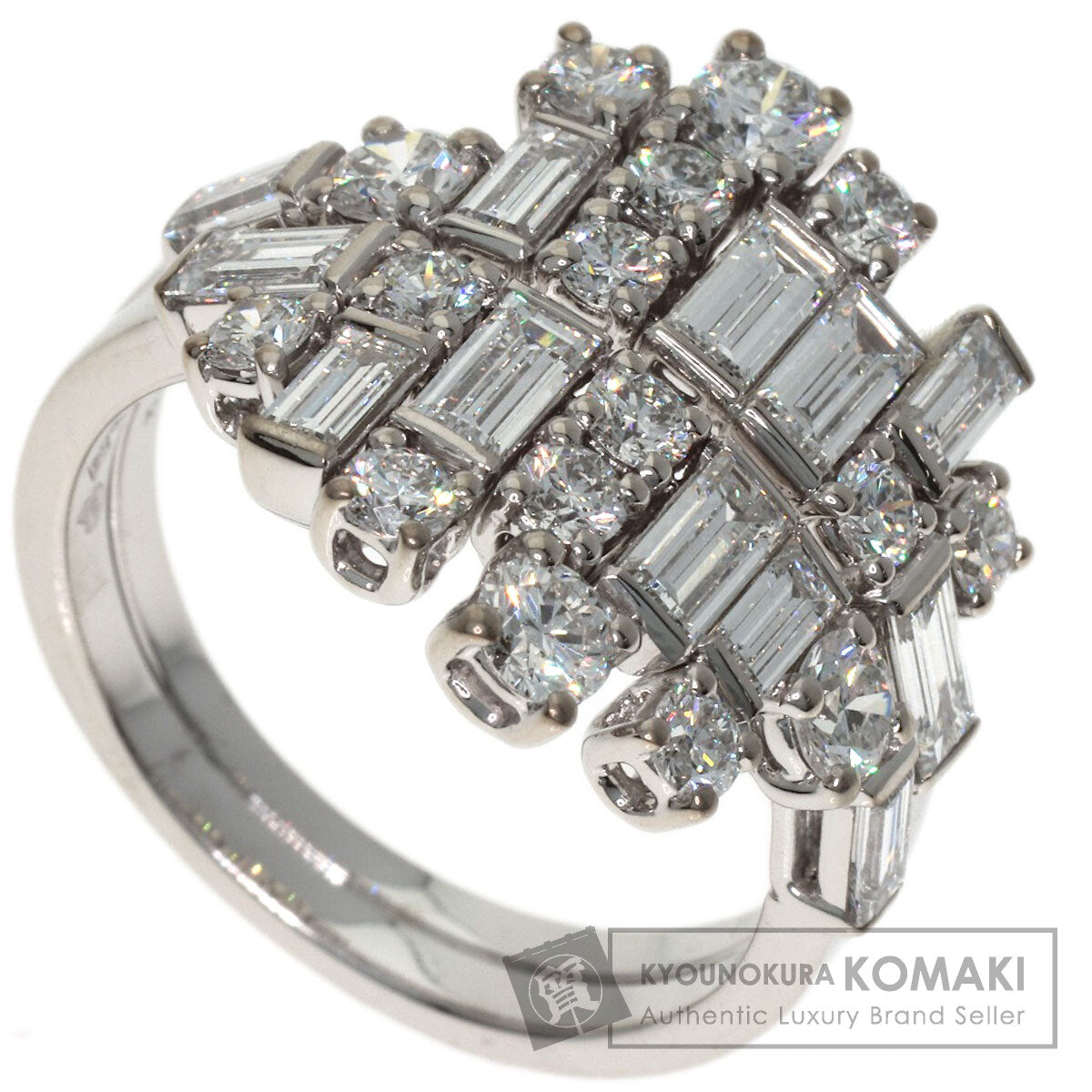 CARTIER Reflection Diamond #54 Ring K18 White Gold Ladies [Used]
