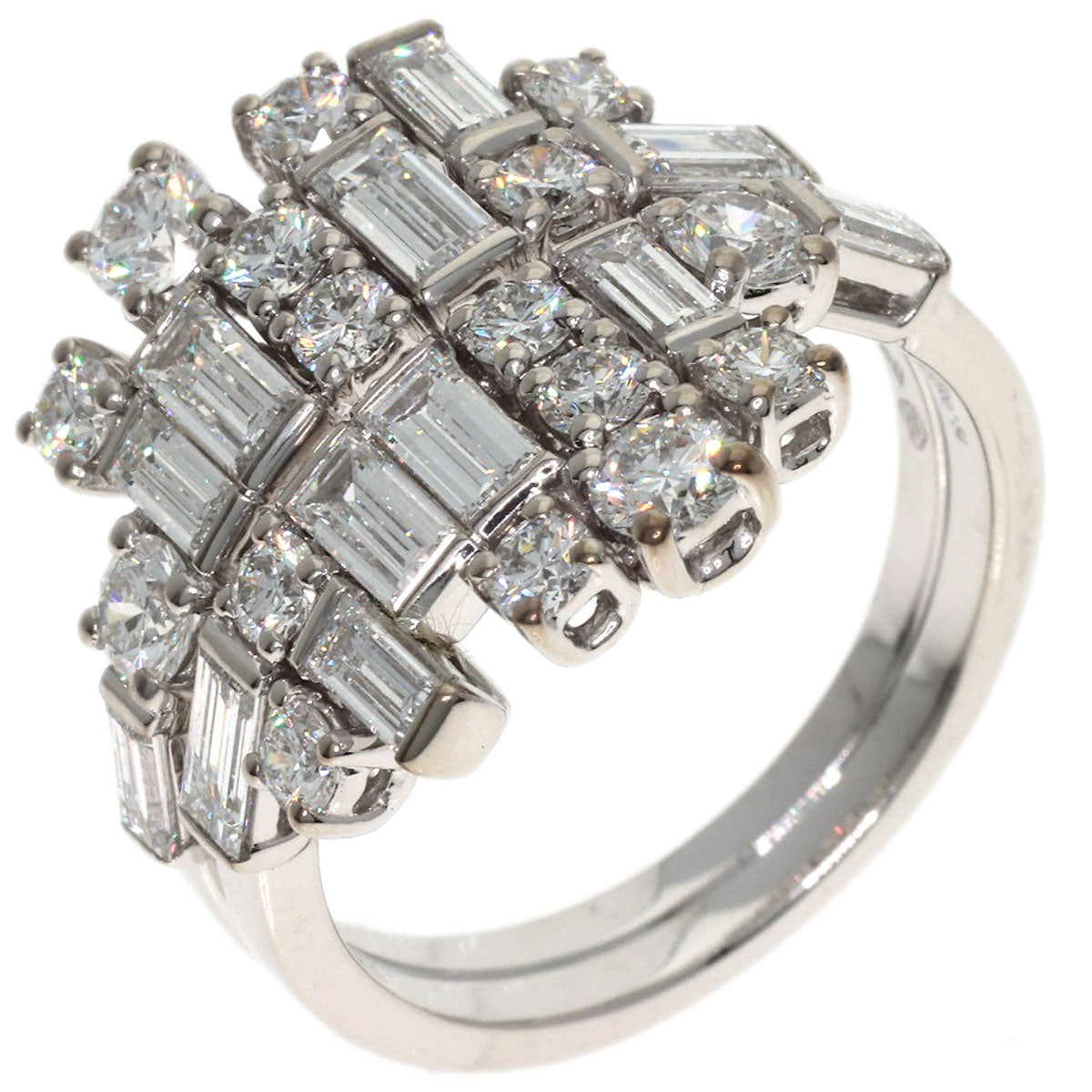 CARTIER Reflection Diamond #54 Ring K18 White Gold Ladies [Used]