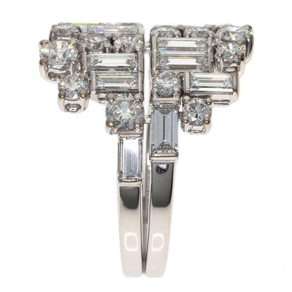 CARTIER Reflection Diamond #54 Ring K18 White Gold Ladies [Used]