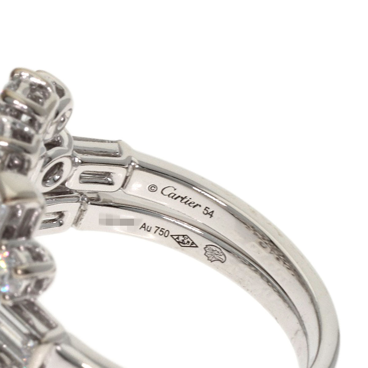 CARTIER Reflection Diamond #54 Ring K18 White Gold Ladies [Used]
