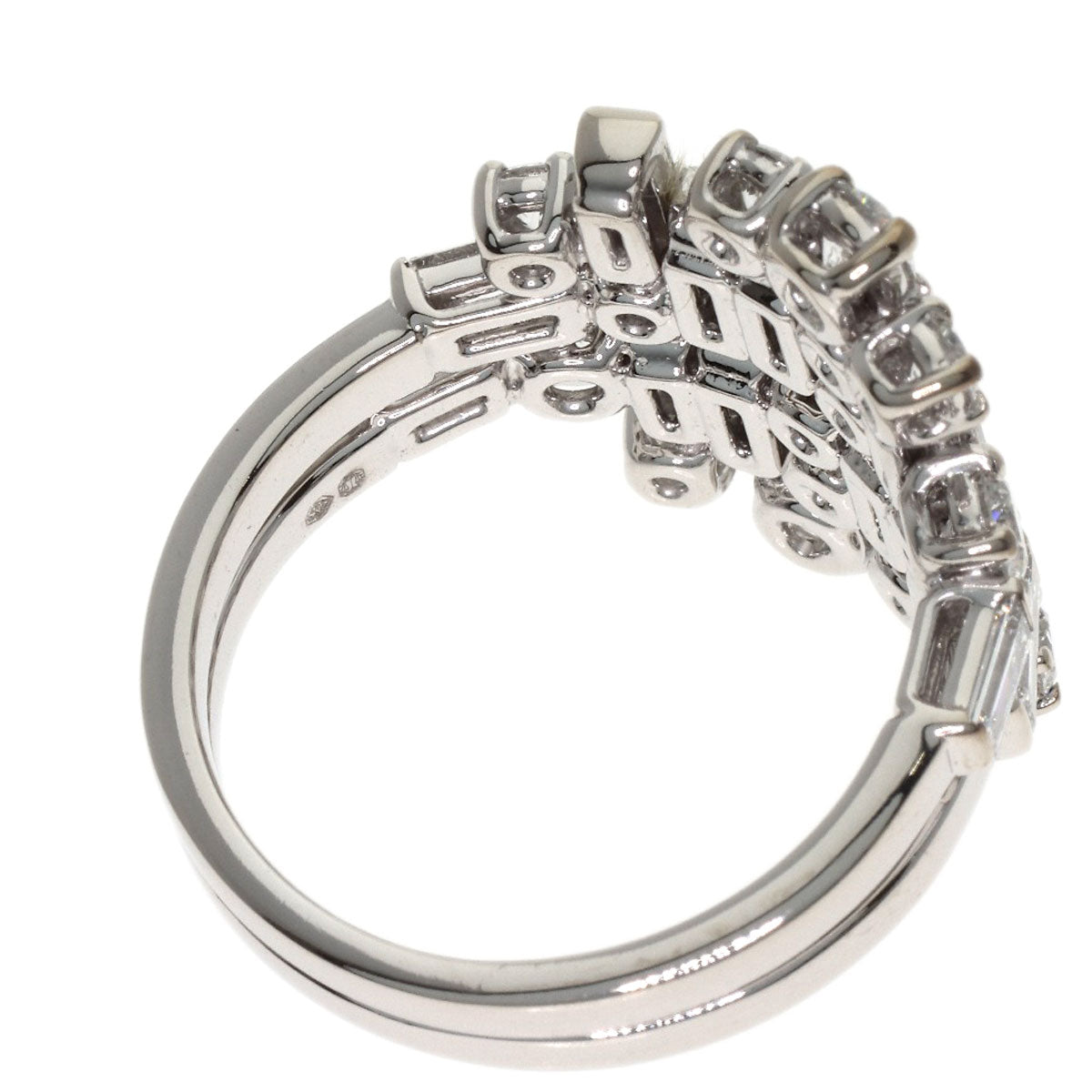 CARTIER Reflection Diamond #54 Ring K18 White Gold Ladies [Used]