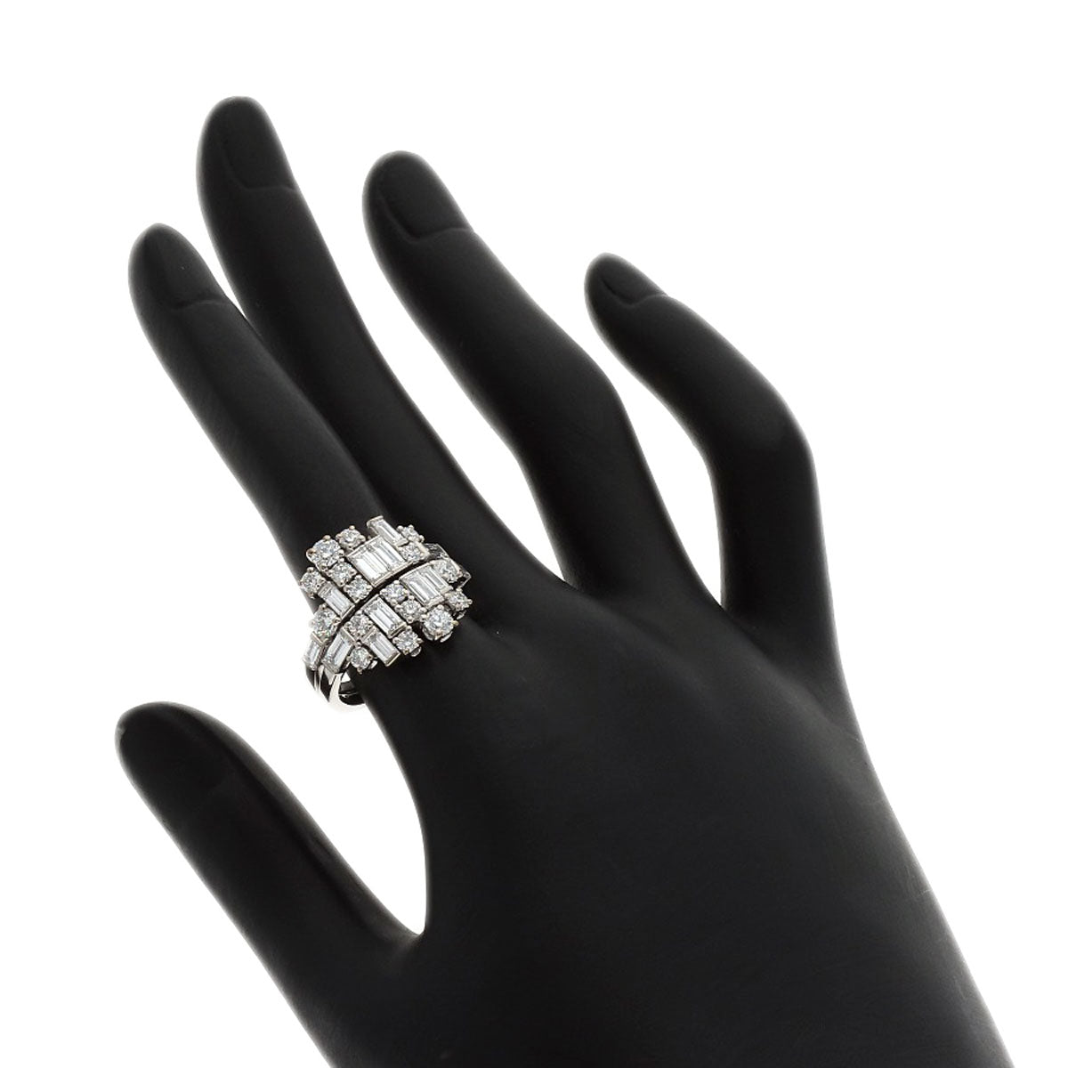 CARTIER Reflection Diamond #54 Ring K18 White Gold Ladies [Used]