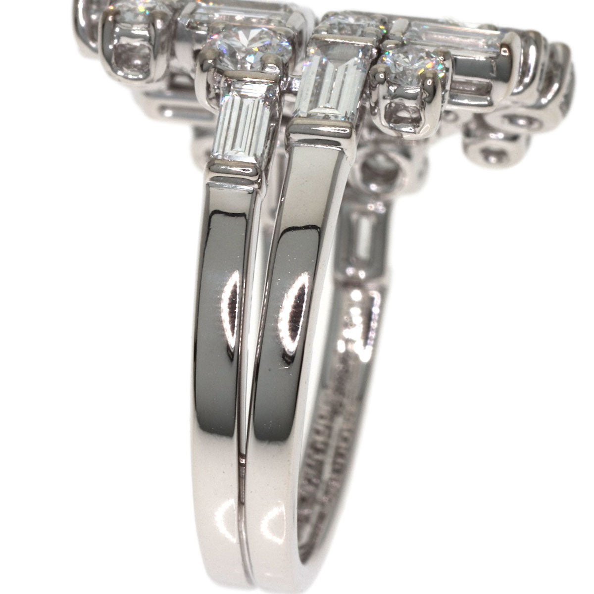 CARTIER Reflection Diamond #54 Ring K18 White Gold Ladies [Used]