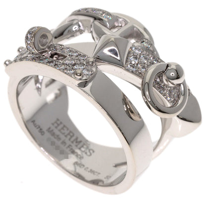 HERMES Alshimi Diamond #50 Ring K18 White Gold Ladies [Used]
