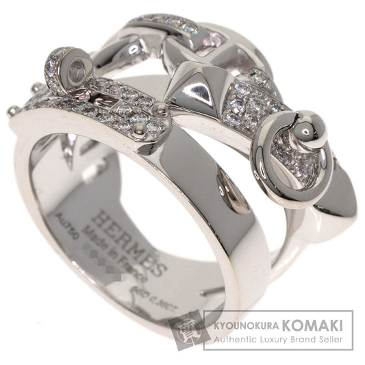 HERMES Alshimi Diamond #50 Ring K18 White Gold Ladies [Used]