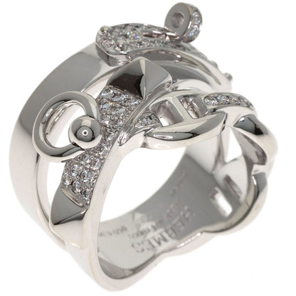 HERMES Alshimi Diamond #50 Ring K18 White Gold Ladies [Used]