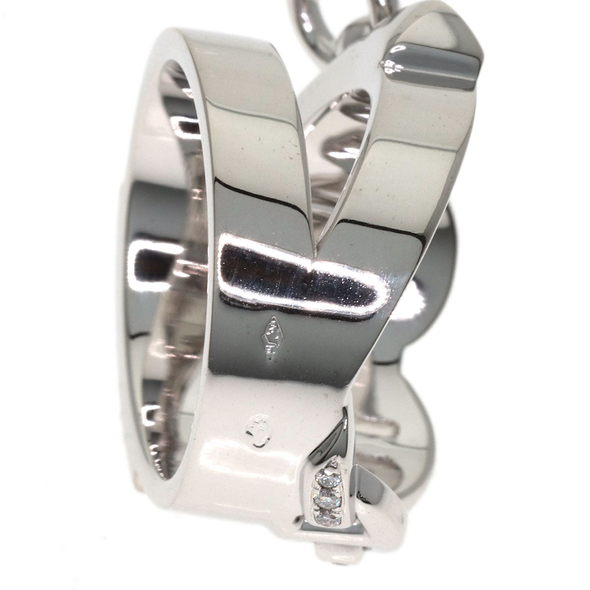 HERMES Alshimi Diamond #50 Ring K18 White Gold Ladies [Used]