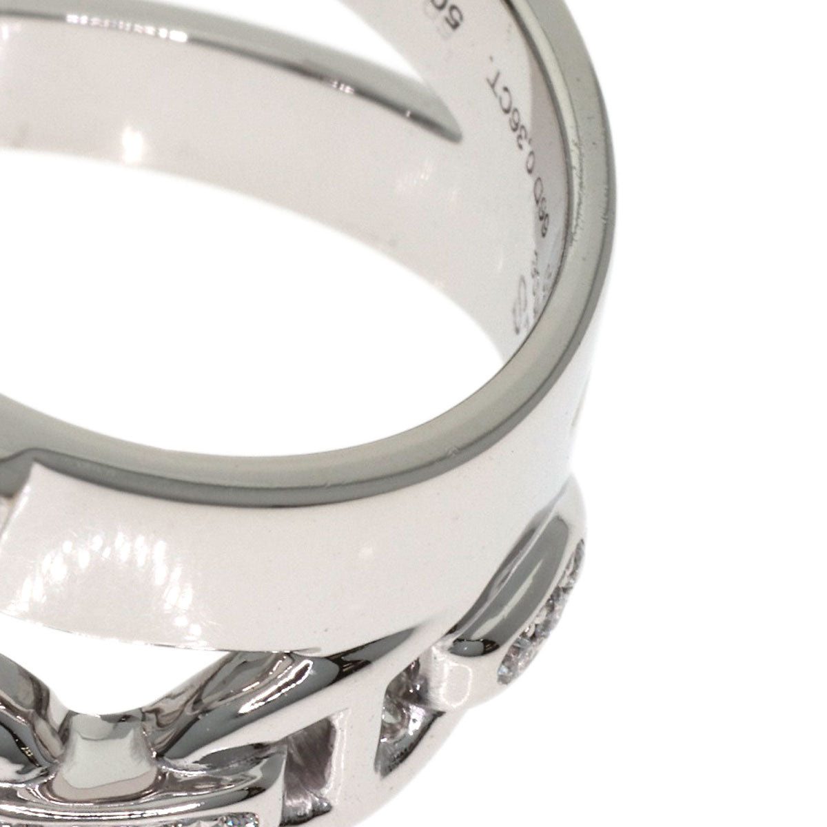 HERMES Alshimi Diamond #50 Ring K18 White Gold Ladies [Used]