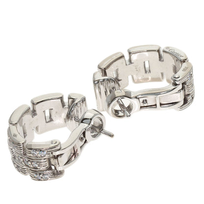 CARTIER Maillon PANTHERE Diamond earring K18 White Gold Ladies [Used]