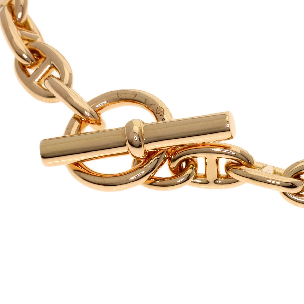 HERMES Chaine d'Ancre PPM 24 frames Bracelet K18 Pink Gold Ladies [Used]