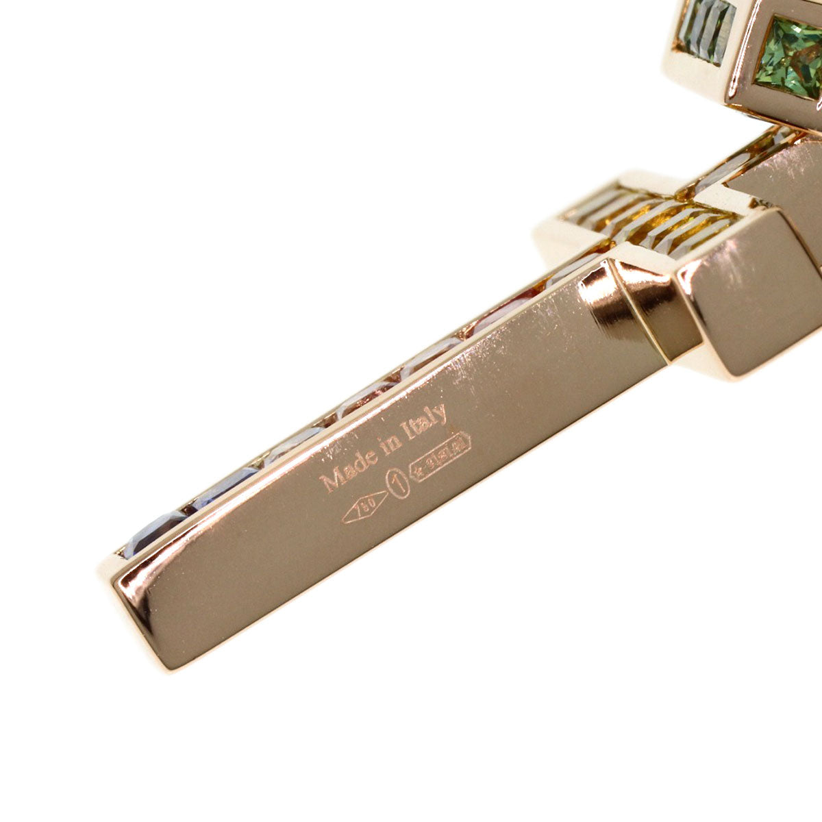 Damiani Belle Epoque Sapphire Diamond 95th Anniversary Rainbow Necklace K18 Pink Gold Ladies [Used]