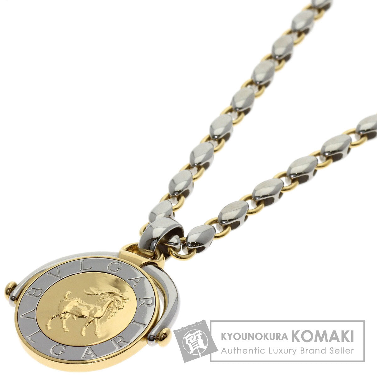 BVLGARI Horoscope Necklace K18 Yellow Gold Stainless SteelLadies [Used]
