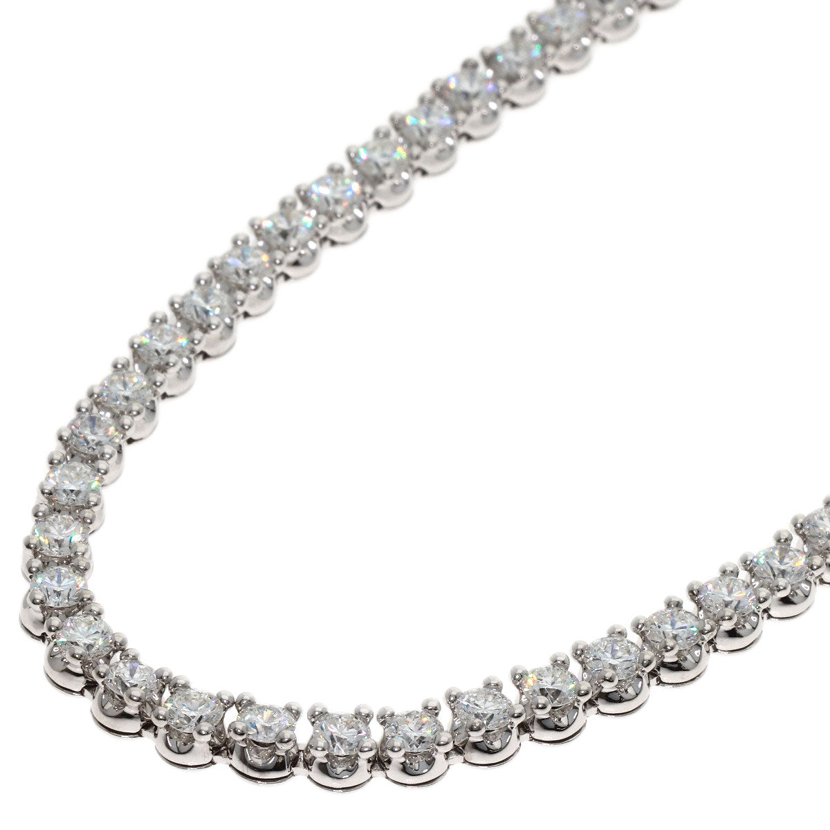 BVLGARI Corona Diamond Necklace K18 White Gold Ladies [Used]