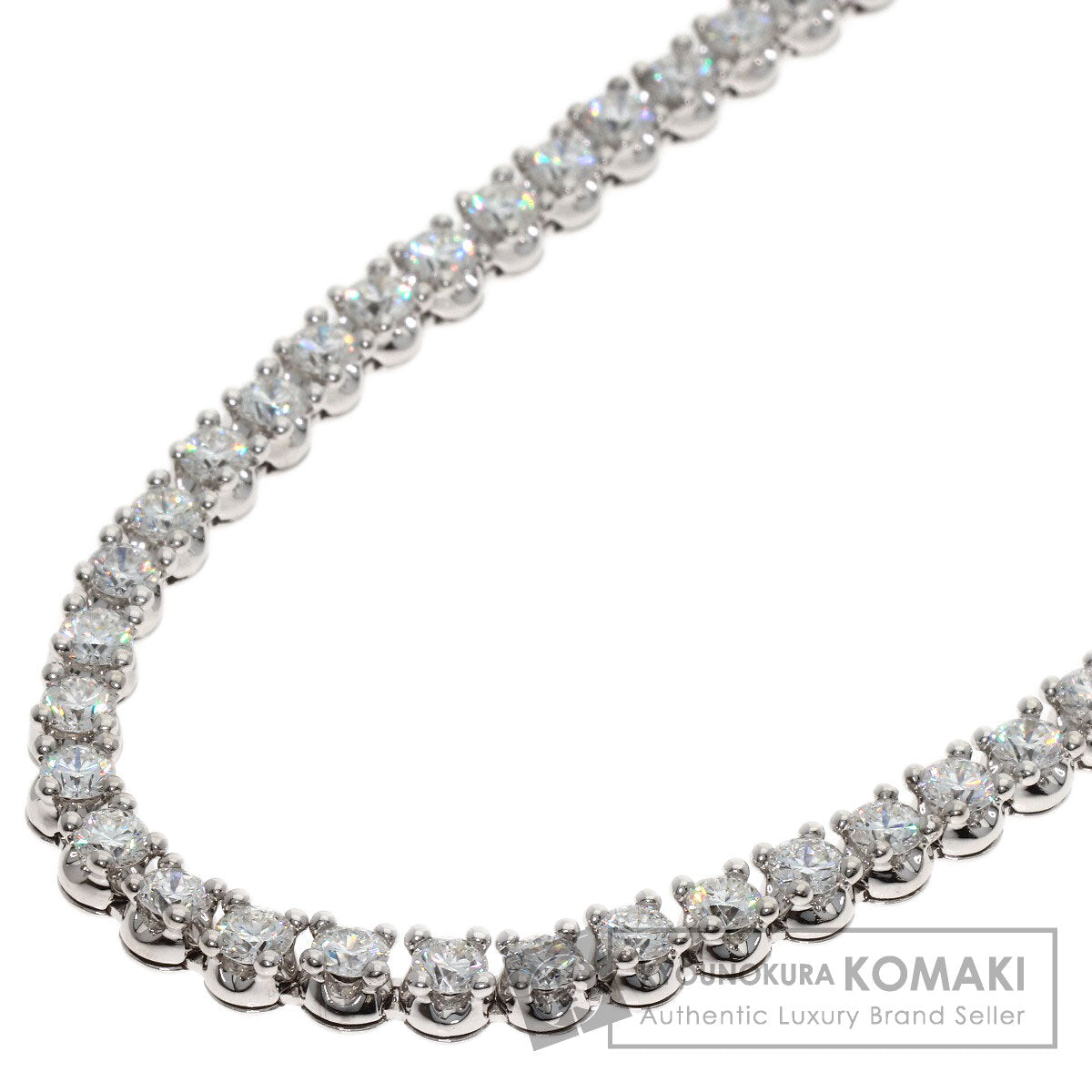 BVLGARI Corona Diamond Necklace K18 White Gold Ladies [Used]