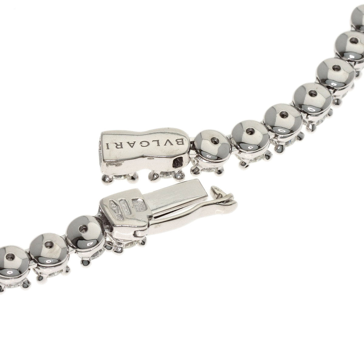 BVLGARI Corona Diamond Necklace K18 White Gold Ladies [Used]